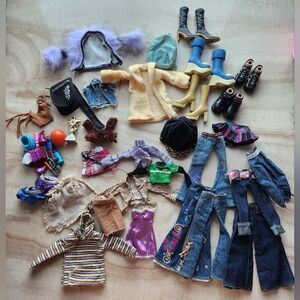 Lot Of Bratz Clothing And Accessories